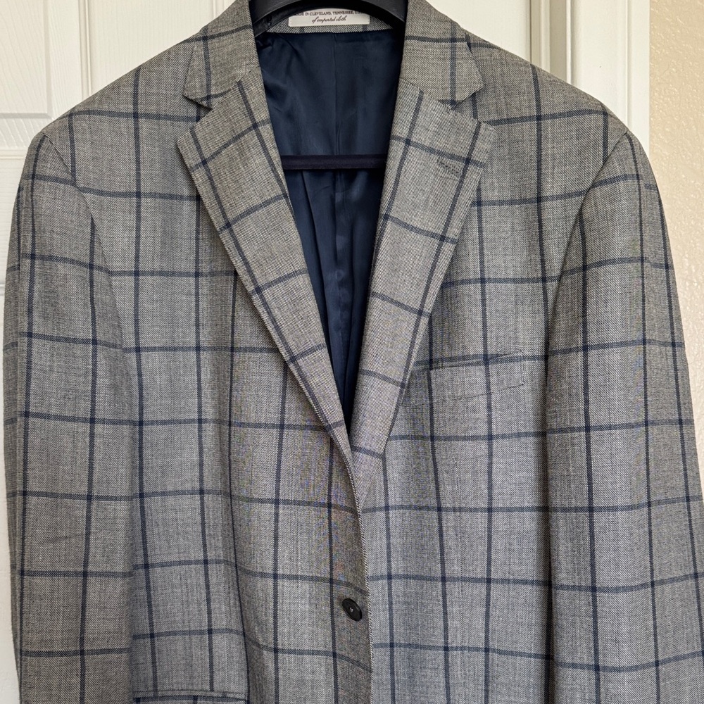 Hardwick Gray and Blue Check Blazer